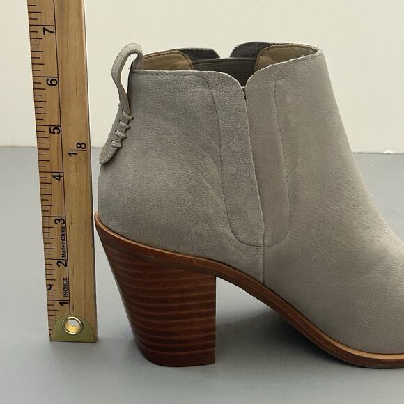 NYDJ JoleneGo Suede Block Heel Boots Women Sz 6.5 Color Taupe - Picture 11 of 12